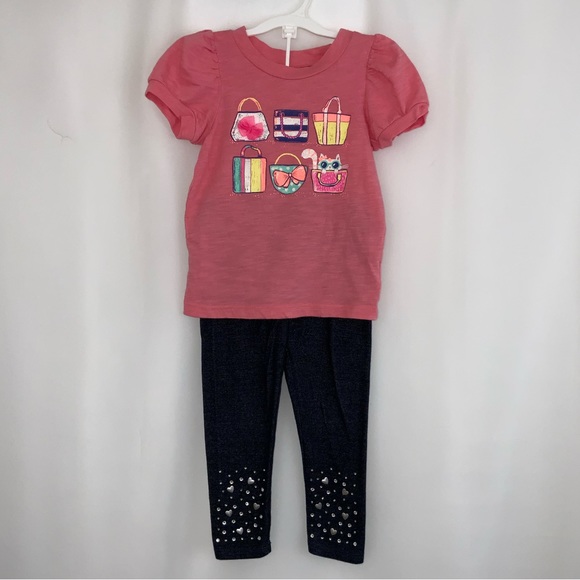 Girl’s Leggings & Tee Set Size 3T - Picture 1 of 3